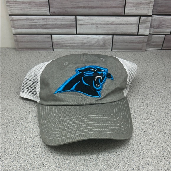Carolina Panthers New Fanatics brand hat Gray and Blue Logo Mesh Hat - Picture 1 of 5